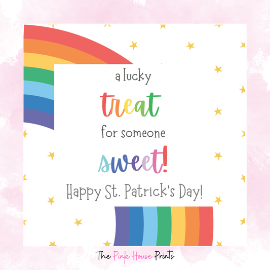 St. Patrick's Day Sweet Treat Rainbow Gift Tag