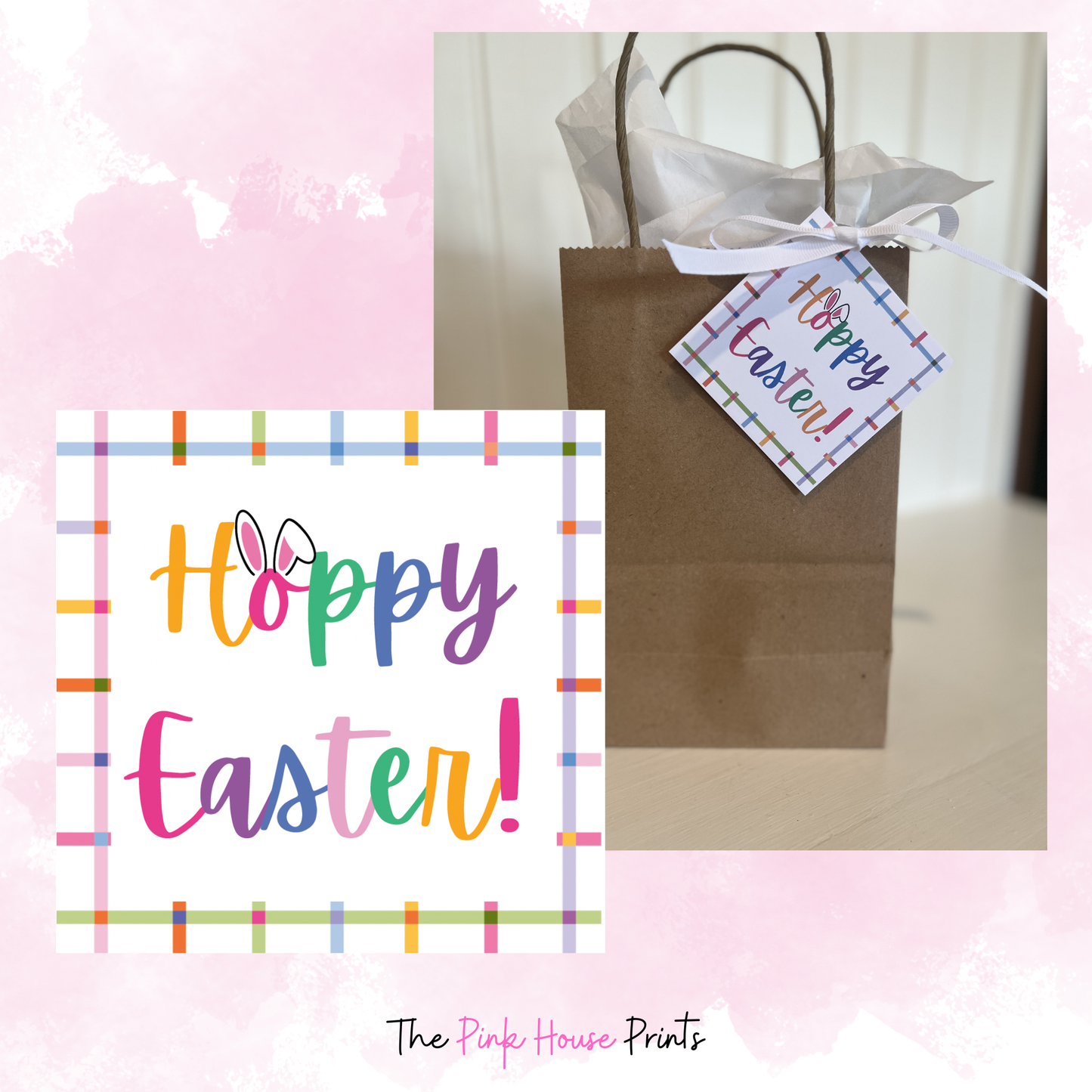 Hoppy Easter Bright Gift Tag