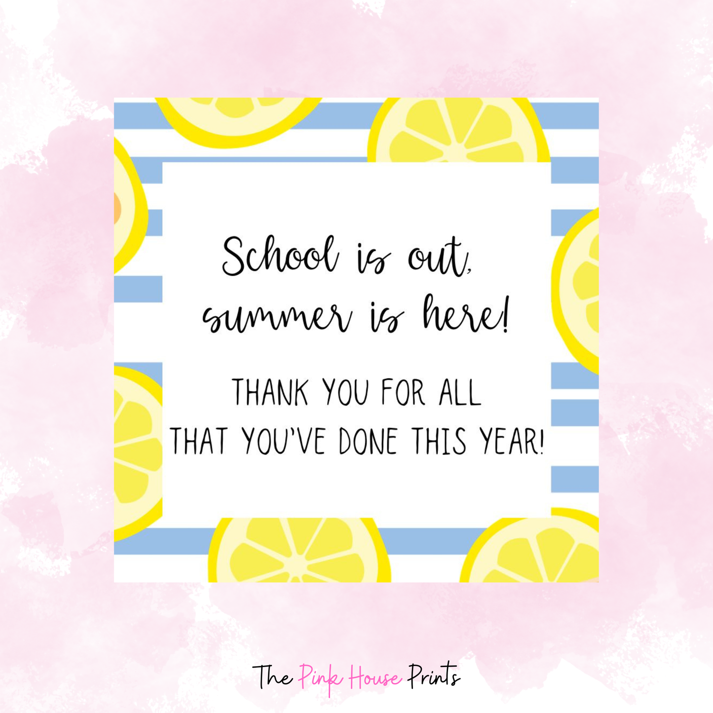Lemon End of Year Teacher Thank You