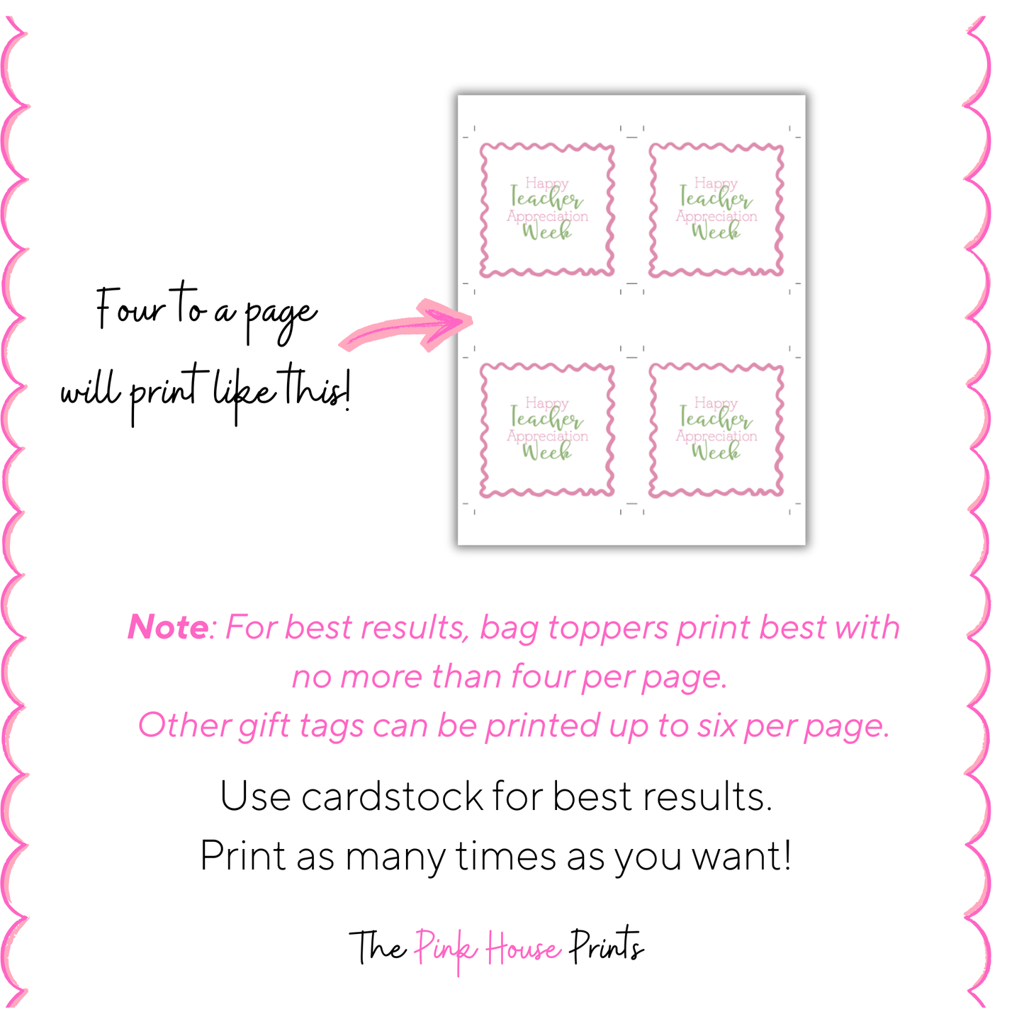 Hands Down Teacher Thank You Gift Tag