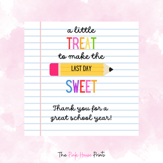 Sweet Treat End of Year Teacher Thank You