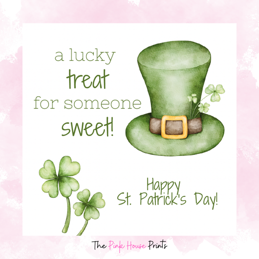 St. Patrick's Day Shamrock Hat Gift Tag