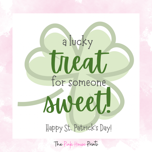 St. Patrick's Day Sweet Treat Shamrock Gift Tag