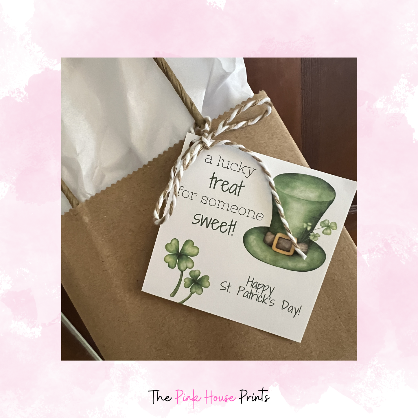 St. Patrick's Day Shamrock Hat Gift Tag