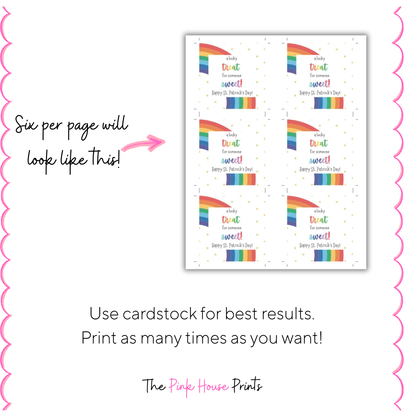 St. Patrick's Day Sweet Treat Rainbow Gift Tag