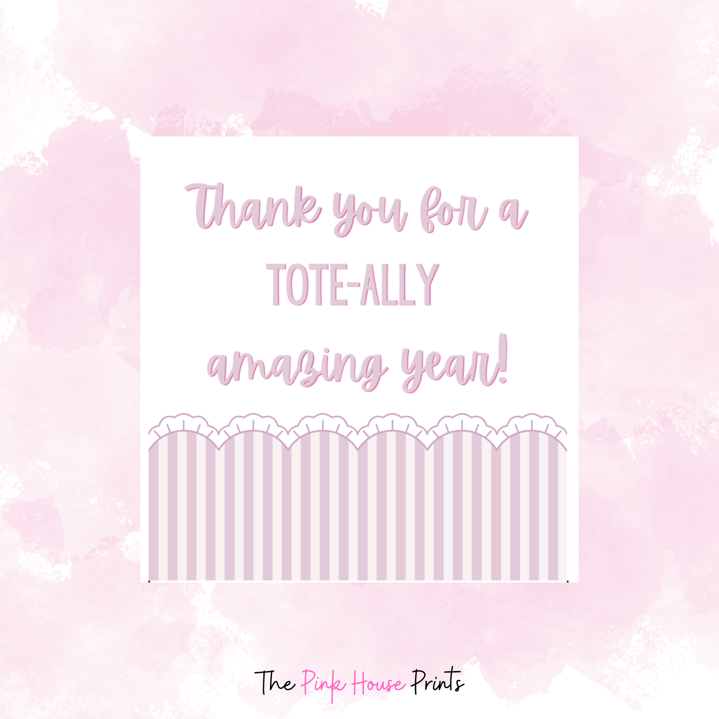 Tote-ally Amazing Teacher Thank You Gift Tag
