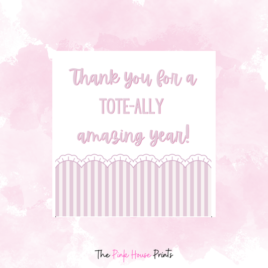 Tote-ally Amazing Teacher Thank You Gift Tag